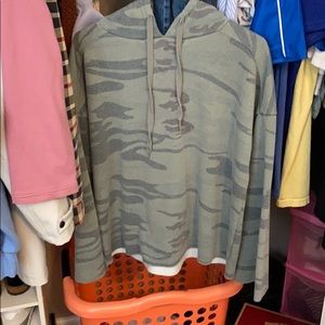 Camouflage Hoodie, can be worn dressy or down